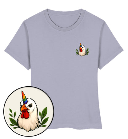 Lavender Short-Fit T-Shirt – Chicken Queercorn - Vegayn