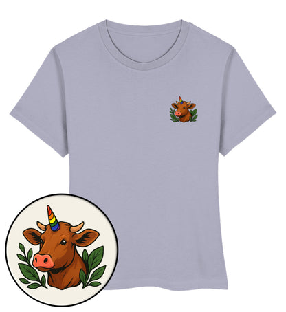 Lavender Short-Fit T-Shirt – Cow Queercorn - Vegayn