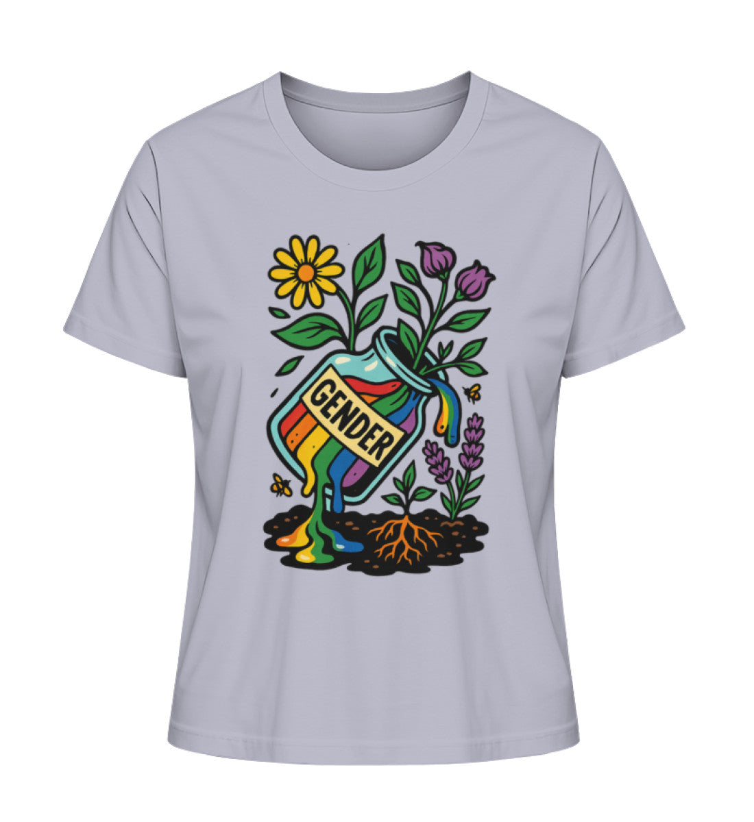 Lavender Short-Fit T-Shirt – Gender - Vegayn