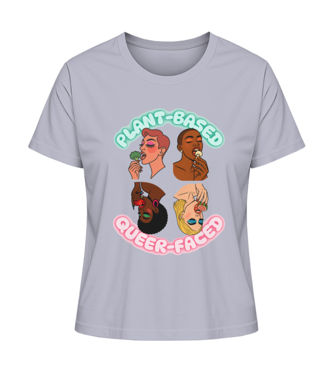 Lavender Short-Fit T-Shirt – Plant-based, Queer-faced - Vegayn