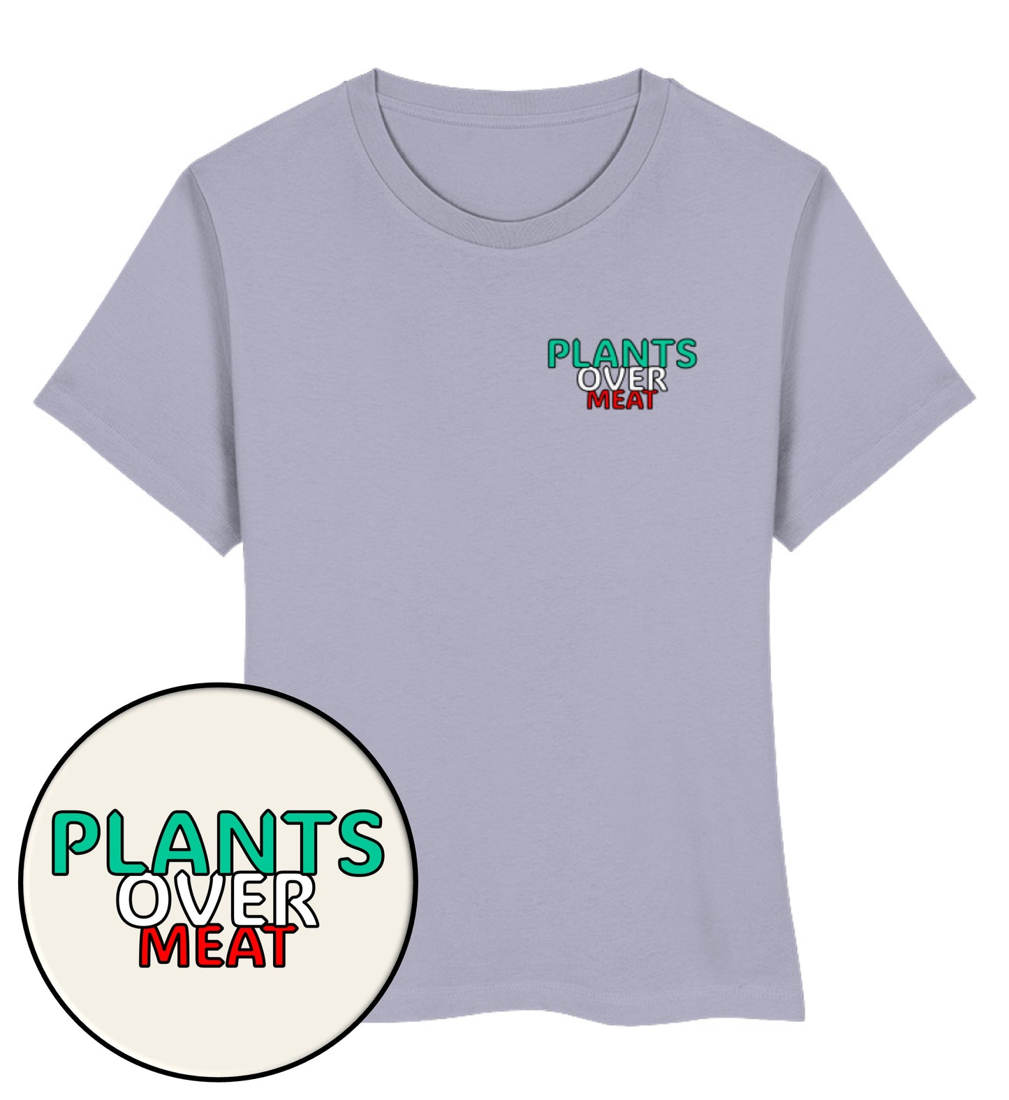 Lavender Short-Fit T-Shirt – Plants over meat - Vegayn