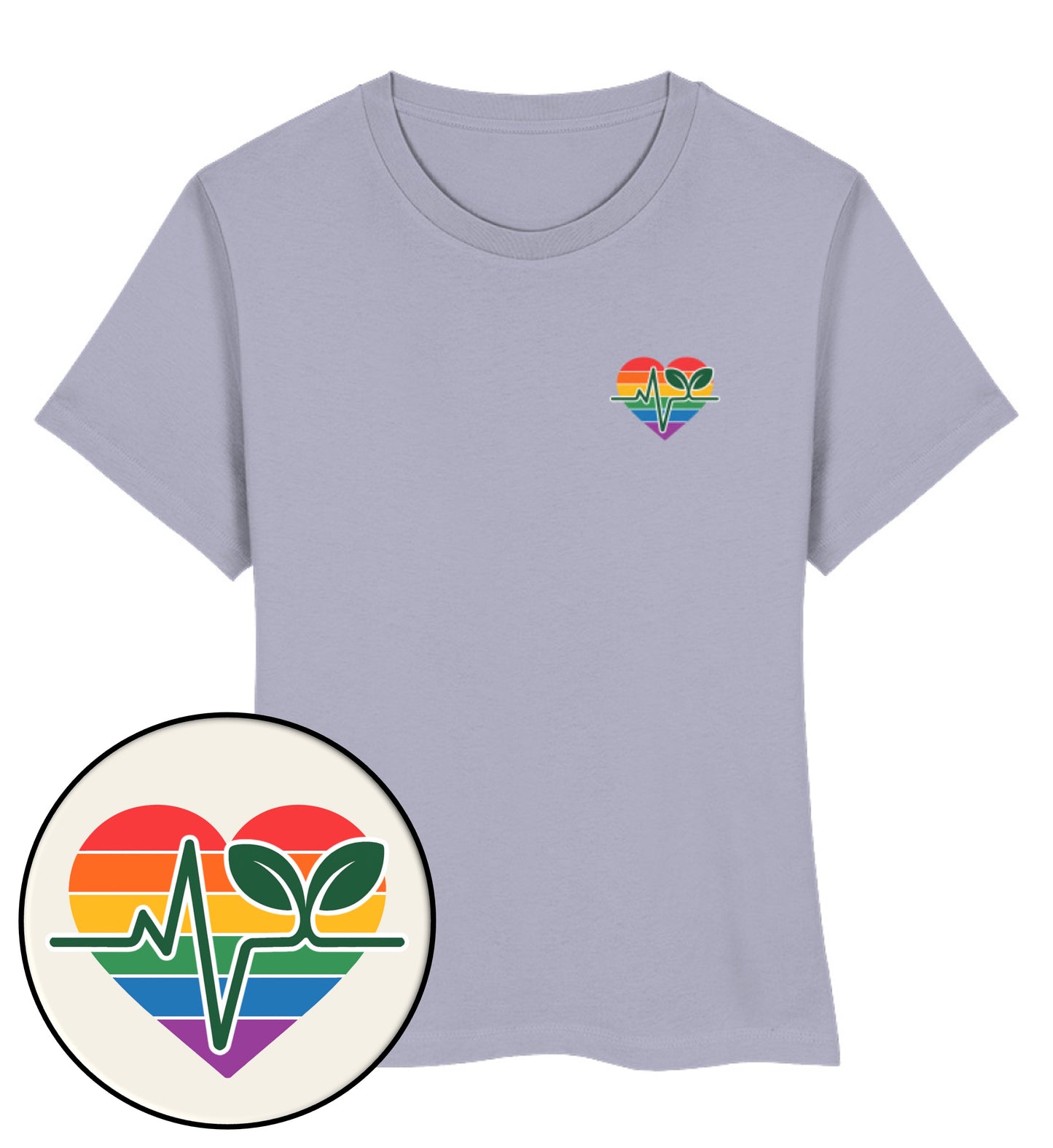 Lavender Short-Fit T-Shirt – Queer-Vegan ECG - Vegayn