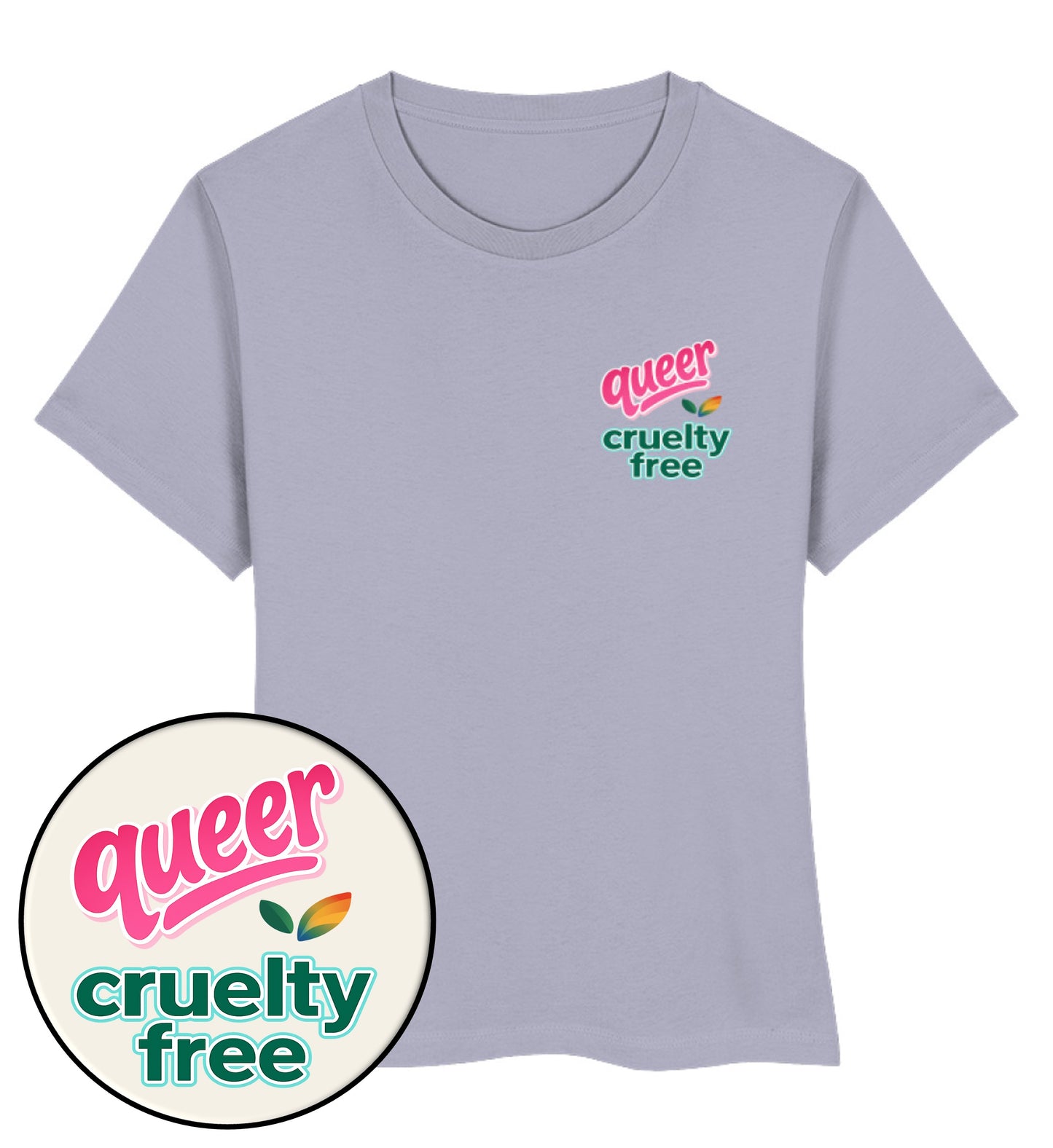 Lavender Short-Fit T-Shirt – Queer & cruelty-free - Vegayn