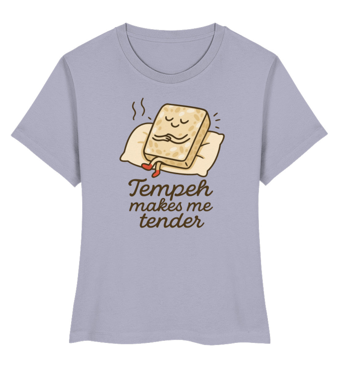 Lavender Short-Fit T-Shirt – Tempeh makes me tender - Vegayn