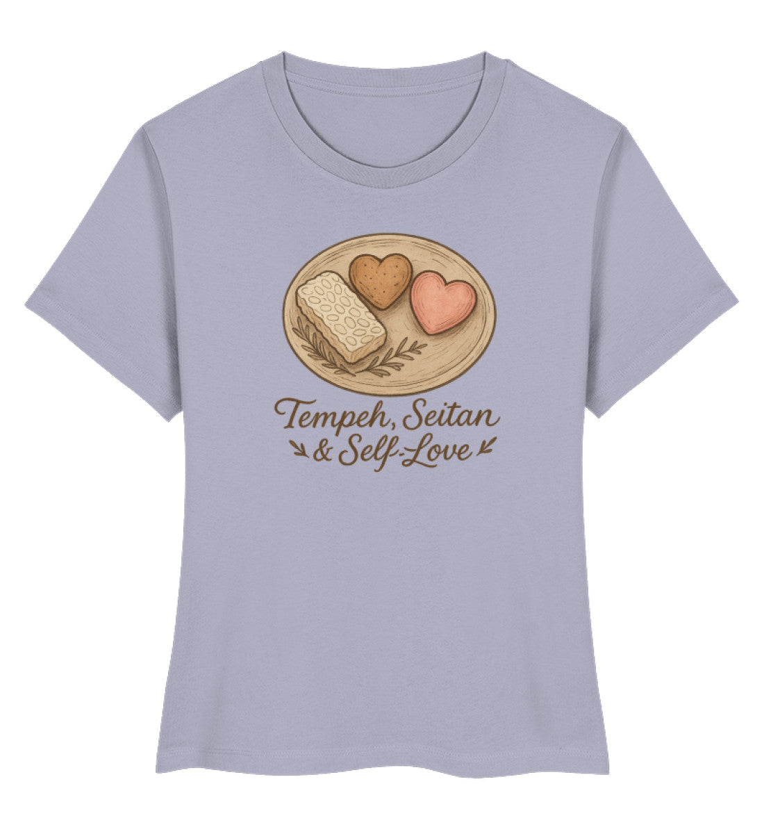 Lavender Short-Fit T-Shirt – Tempeh, seitan & self-love - Vegayn
