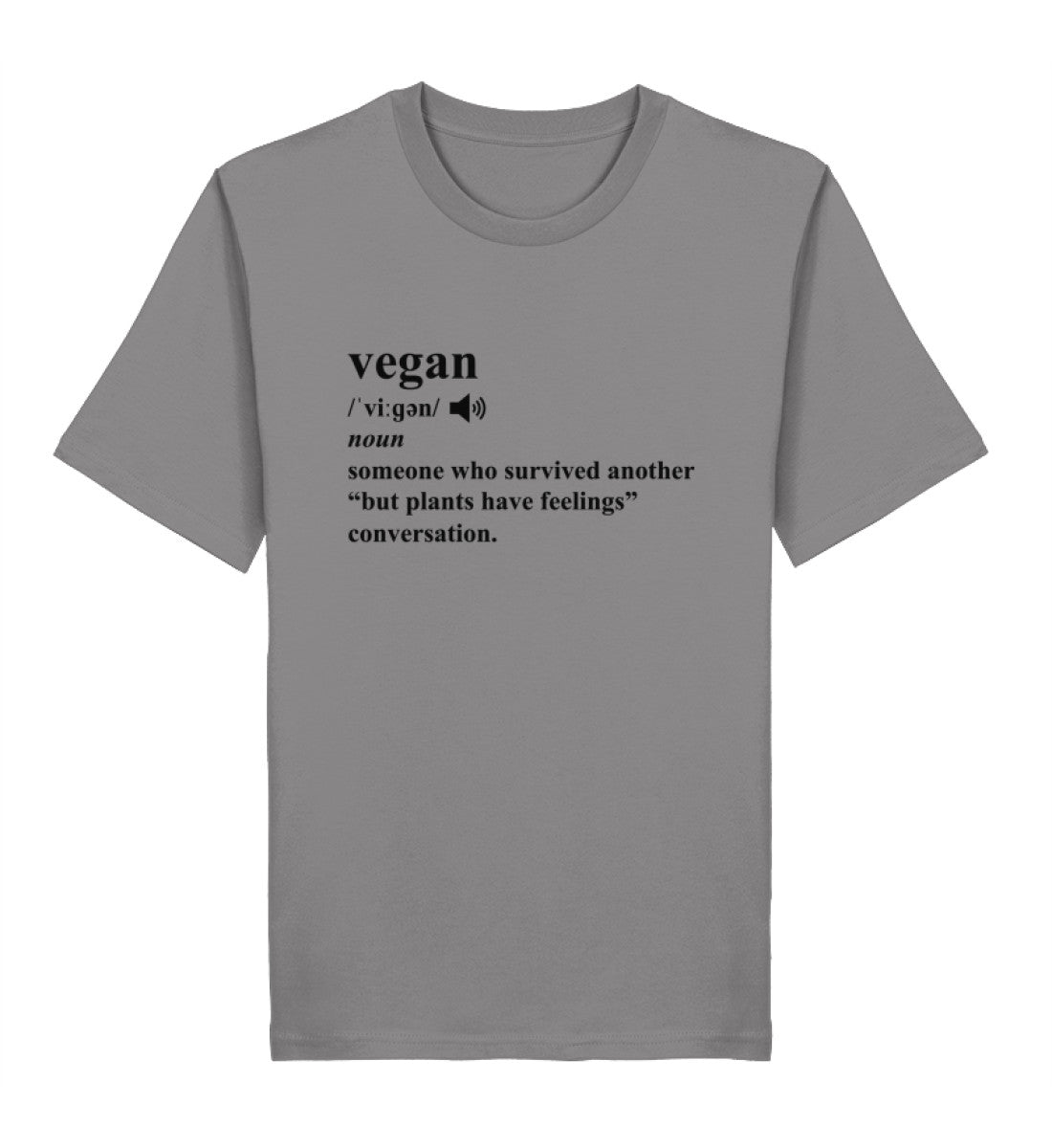 Mid Heather Grey Classic T-Shirt – Dictionary Vegan - Vegayn