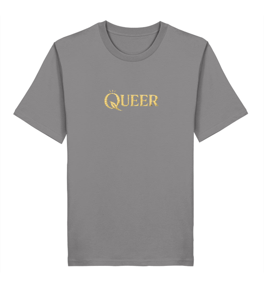 Mid Heather Grey Classic T-Shirt Embroidery – Queer - Vegayn