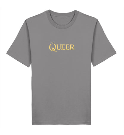 Mid Heather Grey Classic T-Shirt Embroidery – Queer - Vegayn