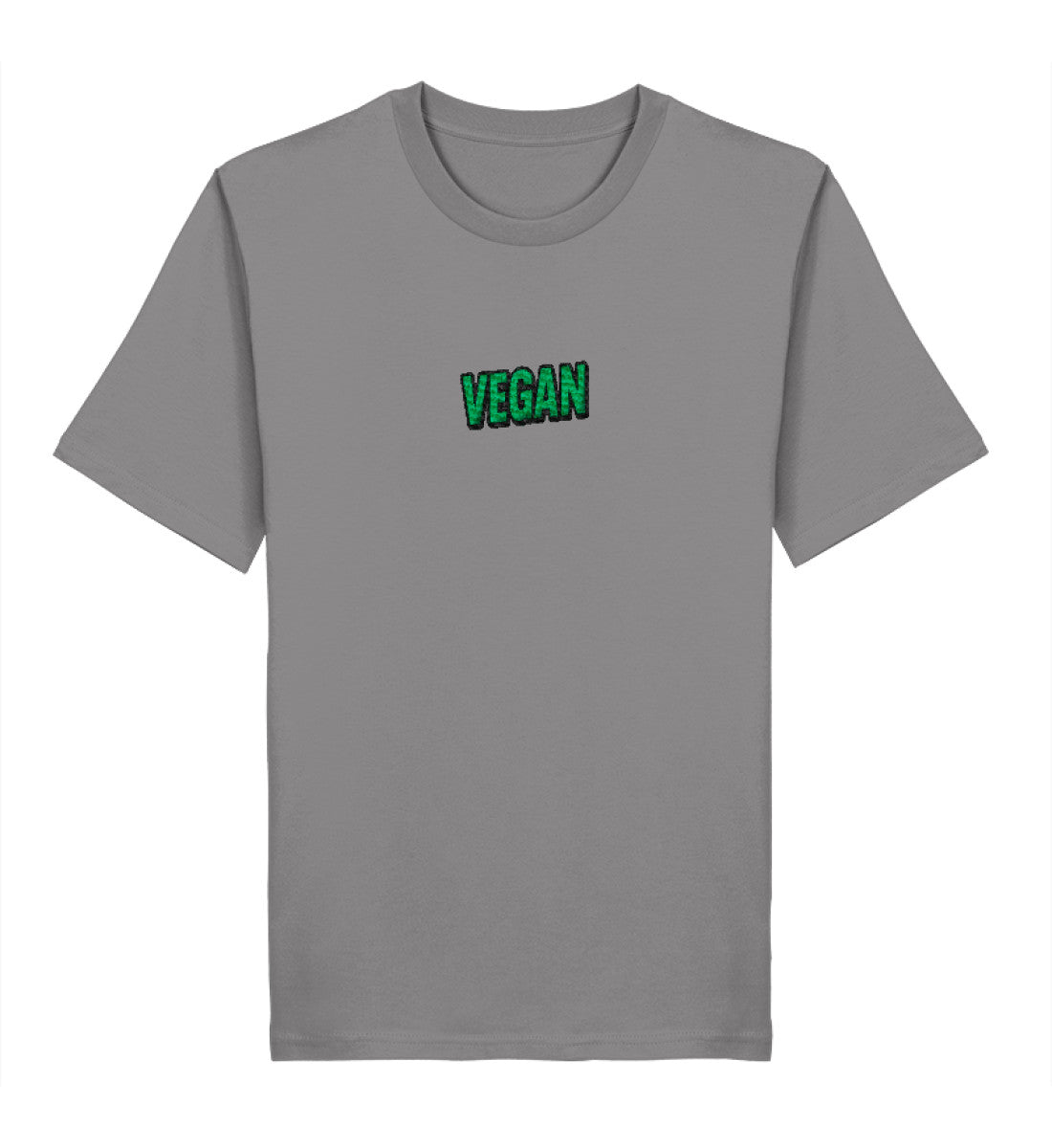 Mid Heather Grey Classic T-Shirt Embroidery – Vegan - Vegayn
