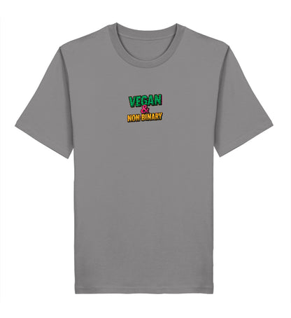 Mid Heather Grey Classic T-Shirt Embroidery – Vegan & Non-Binary - Vegayn