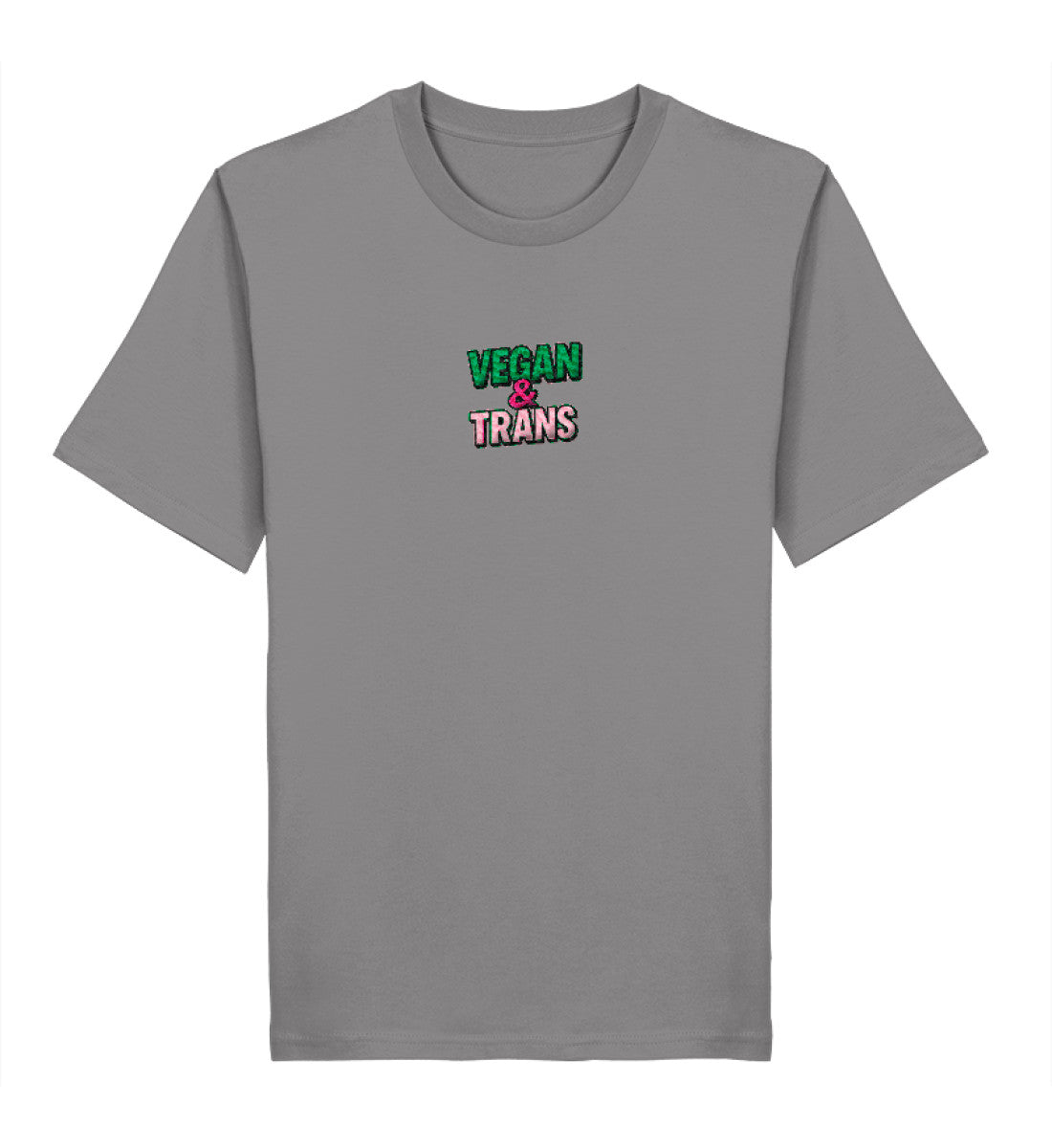 Mid Heather Grey Classic T-Shirt Embroidery – Vegan & Trans - Vegayn