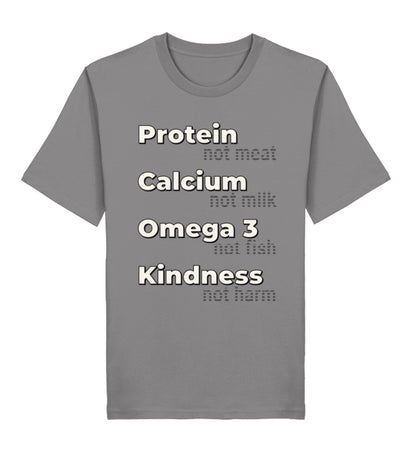 Mid Heather Grey Classic T-Shirt – Protein, not meat... - Vegayn