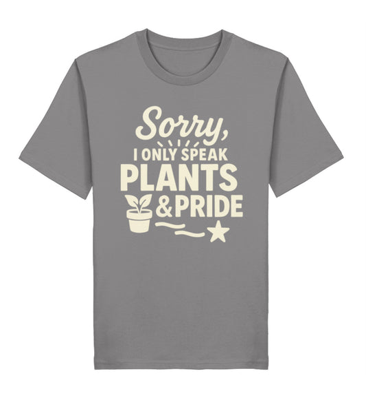 Mid Heather Grey Classic T-Shirt – Sorry, I only speak Plants & Pride - Vegayn