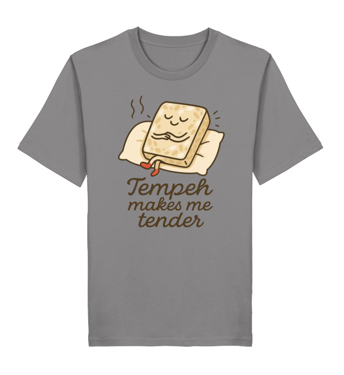 Mid Heather Grey Classic T-Shirt – Tempeh makes me tender - Vegayn