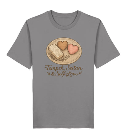 Mid Heather Grey Classic T-Shirt – Tempeh, seitan & self-love - Vegayn