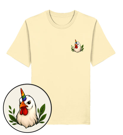 Natural Raw Classic T-Shirt– Chicken Queercorn - Vegayn