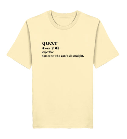 Natural Raw Classic T-Shirt – Dictionary Queer - Vegayn