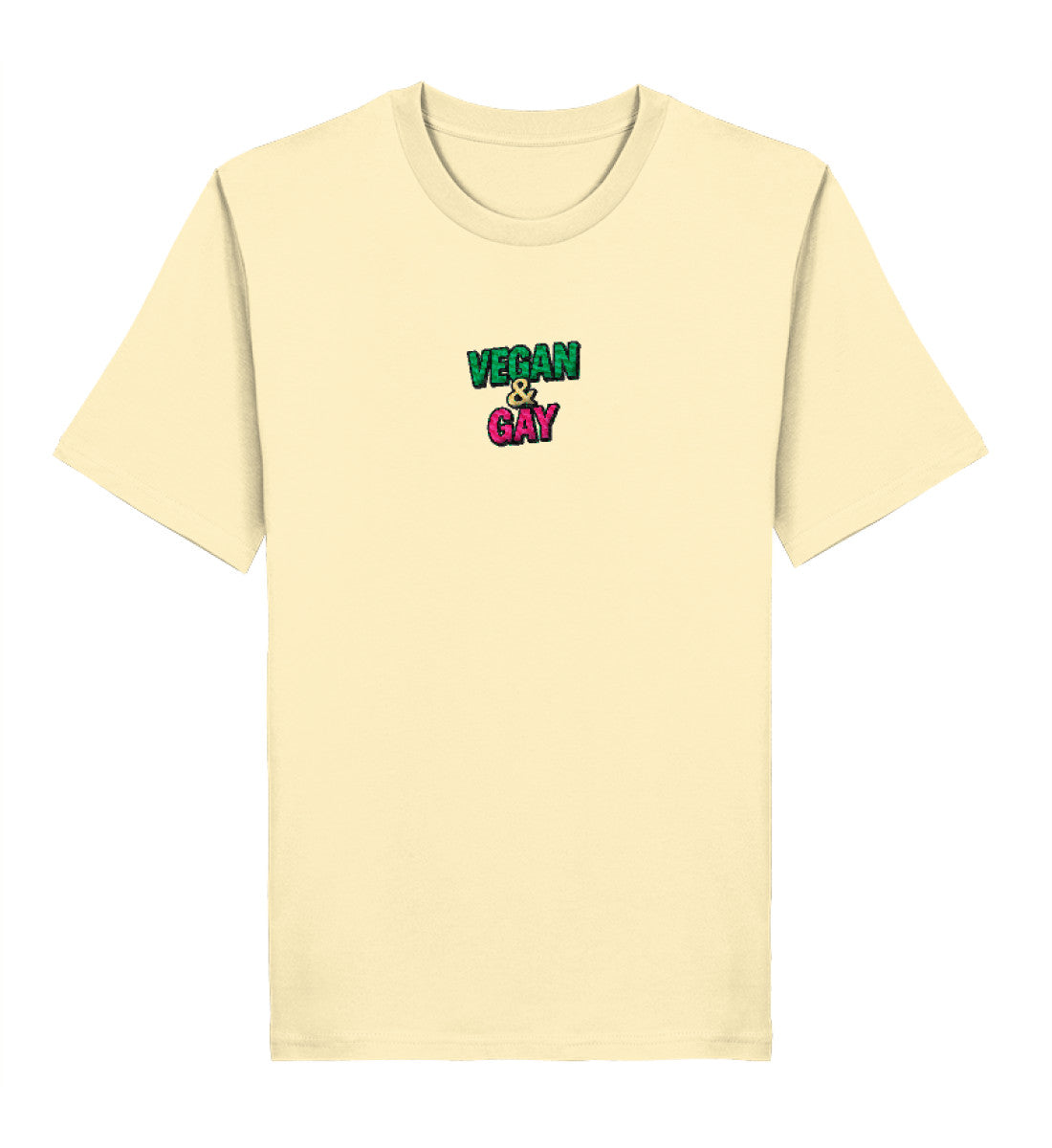 Natural Raw Classic T-Shirt Embroidery – Vegan & Gay - Vegayn