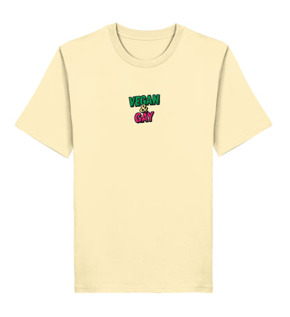 Natural Raw Classic T-Shirt Embroidery – Vegan & Gay - Vegayn
