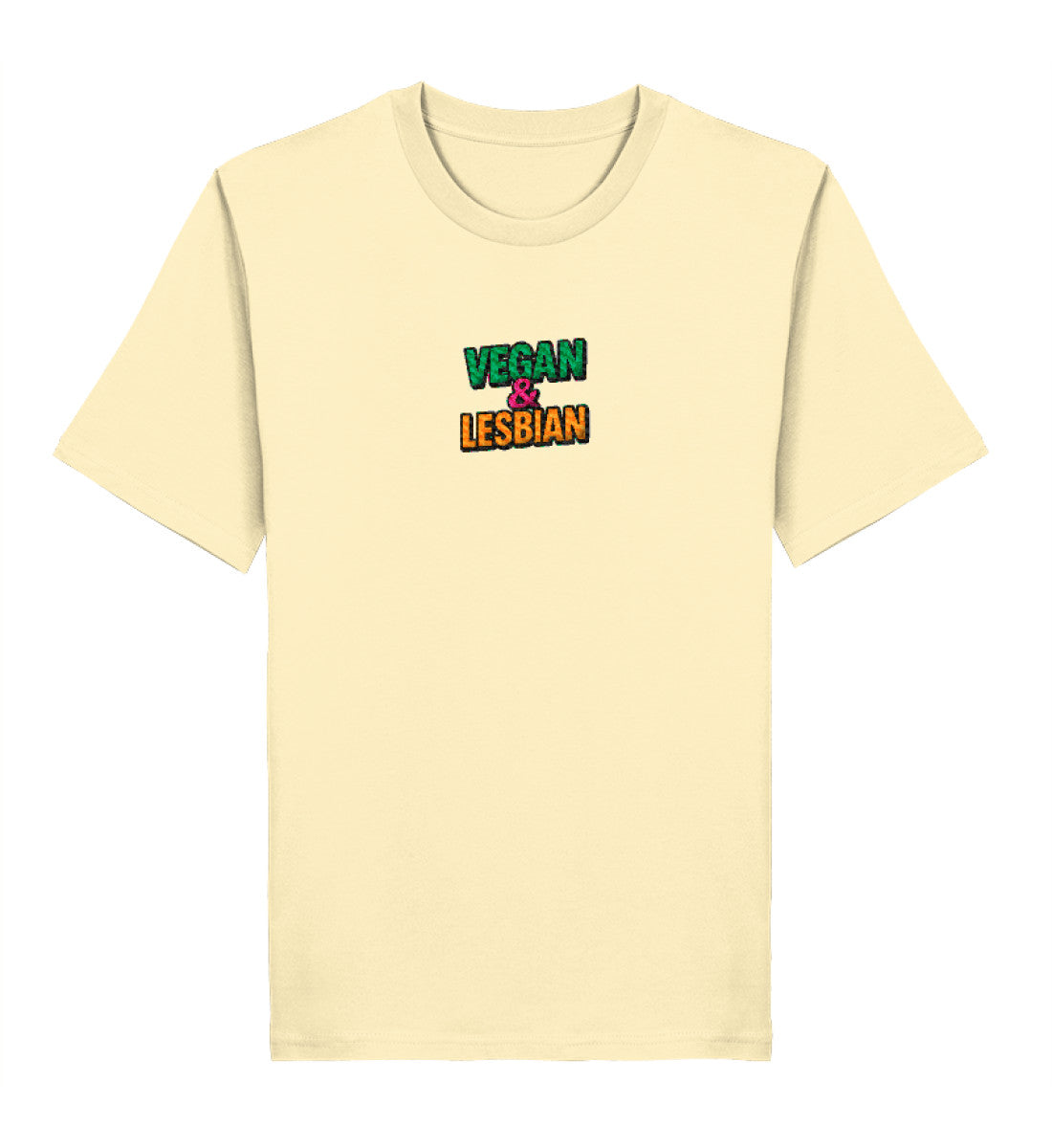 Natural Raw Classic T-Shirt Embroidery – Vegan & Lesbian - Vegayn