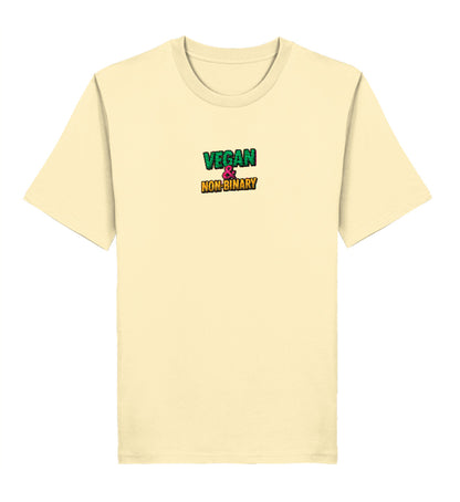 Natural Raw Classic T-Shirt Embroidery – Vegan & Non-Binary - Vegayn