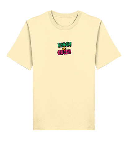 Natural Raw Classic T-Shirt Embroidery – Vegan & Queer - Vegayn