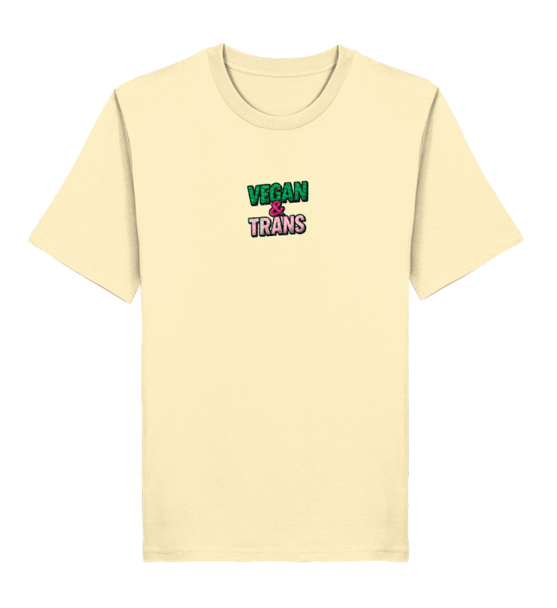 Natural Raw Classic T-Shirt Embroidery – Vegan & Trans - Vegayn