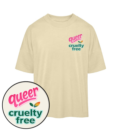 Natural Raw Oversized T-Shirt – Queer & cruelty-free - Vegayn