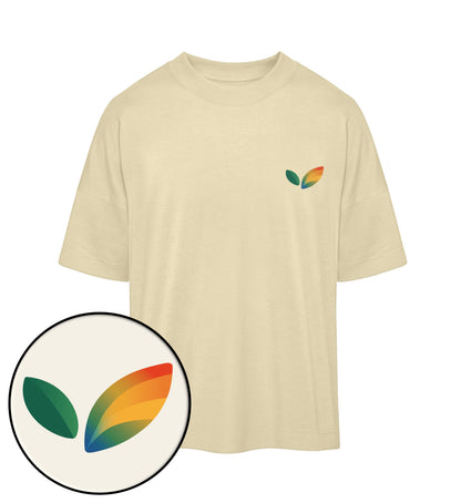 Natural Raw Oversized T-Shirt – Vegayn Queer Little Leaf - Vegayn