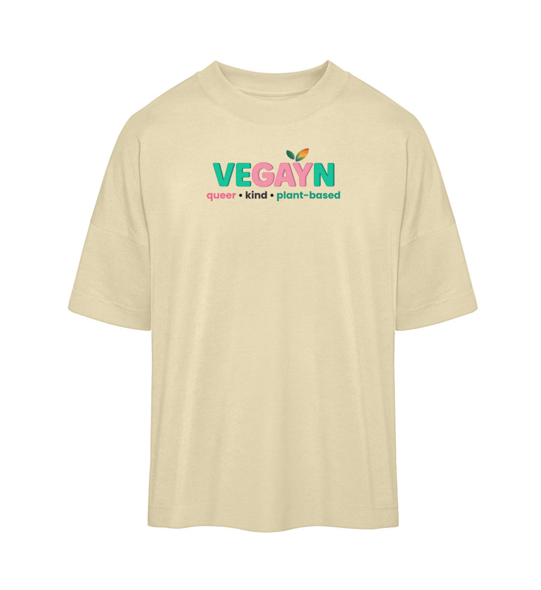 Natural Raw Oversized T-Shirt – Vegayn queer • kind • plant-based - Vegayn