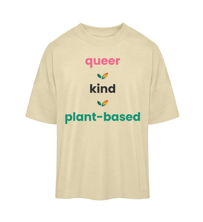 Natural Raw Oversized T-Shirt – queer • kind • plant-based - Vegayn