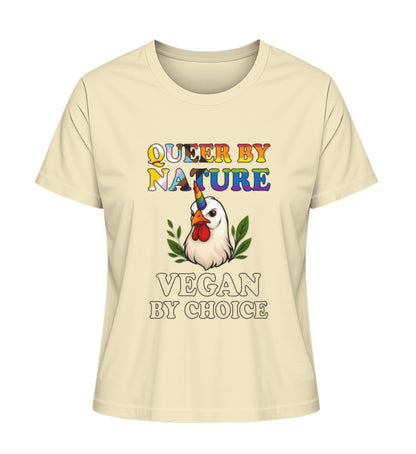 Natural Raw Short-Fit T-Shirt Chicken Unicorn – Queer by nature, Vegan by choice - Vegayn
