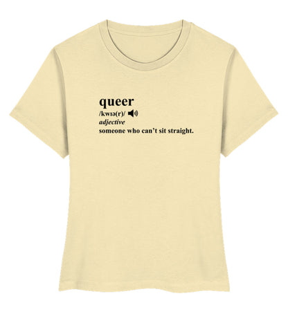 Natural Raw Short-Fit T-Shirt – Dictionary Queer - Vegayn