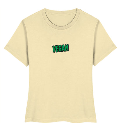 Natural Raw Short-Fit T-Shirt Embroidery – Vegan - Vegayn