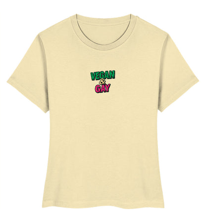 Natural Raw Short-Fit T-Shirt Embroidery – Vegan & Gay - Vegayn