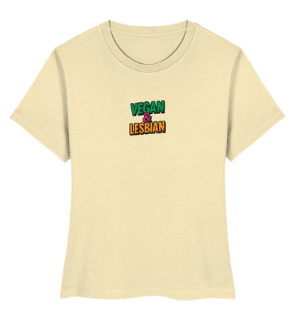 Natural Raw Short-Fit T-Shirt Embroidery – Vegan & Lesbian - Vegayn