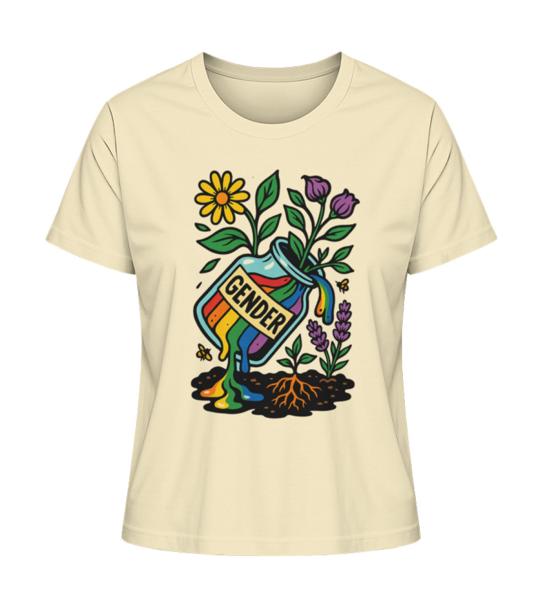 Natural Raw Short-Fit T-Shirt – Gender - Vegayn
