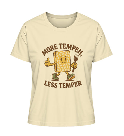Natural Raw Short-Fit T-Shirt – More tempeh, less temper - Vegayn