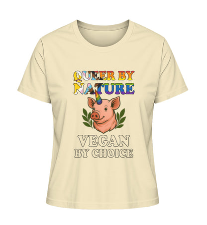 Natural Raw Short-Fit T-Shirt Pig Unicorn – Queer by nature, Vegan by choice - Vegayn