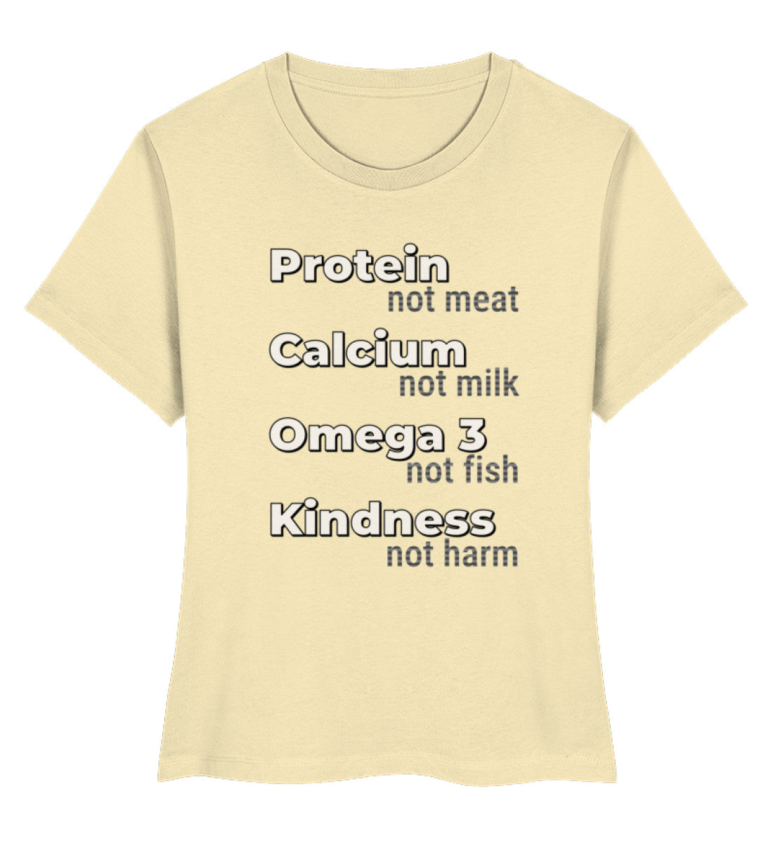 Natural Raw Short-Fit T-Shirt – Protein, not meat... - Vegayn