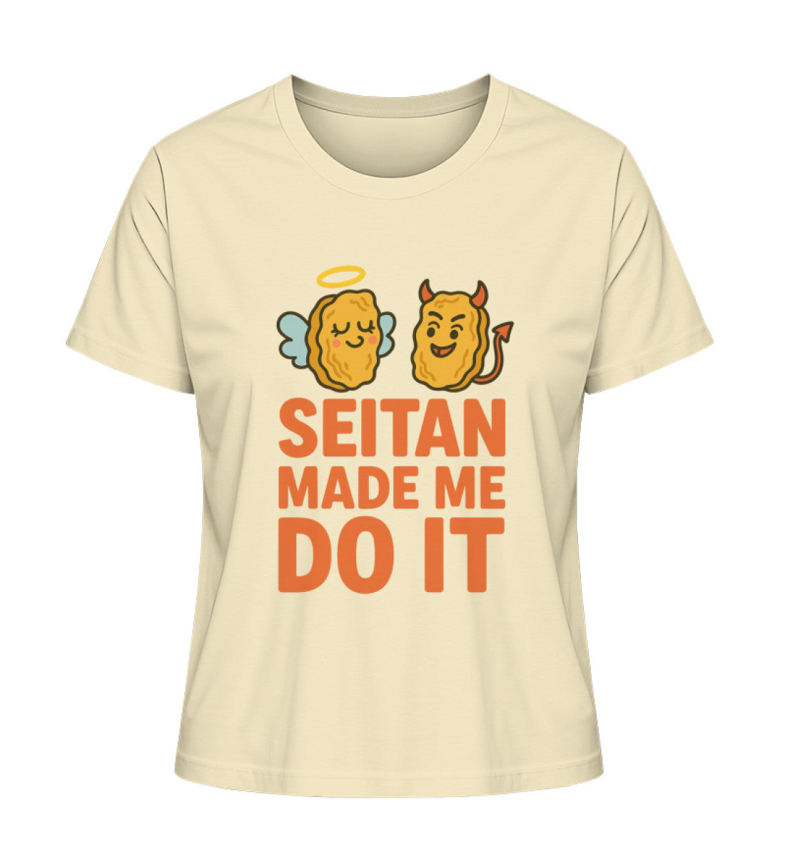 Natural Raw Short-Fit T-Shirt – Seitan made me do it - Vegayn