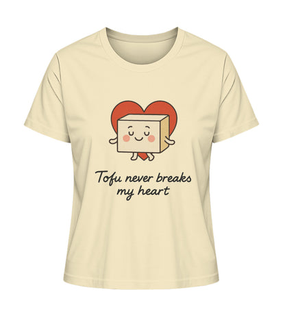 Natural Raw Short-Fit T-Shirt – Tofu never breaks my heart - Vegayn