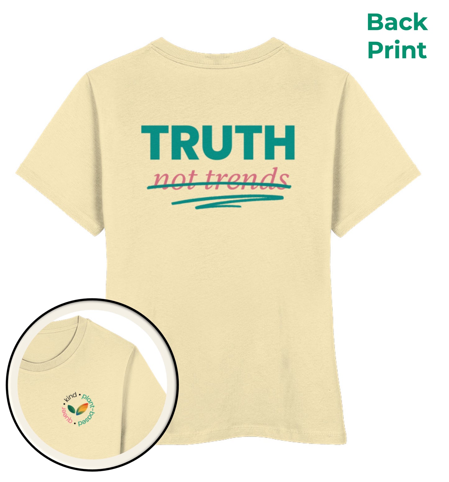 Natural Raw Short-Fit T-Shirt – Truth, not trends - Vegayn