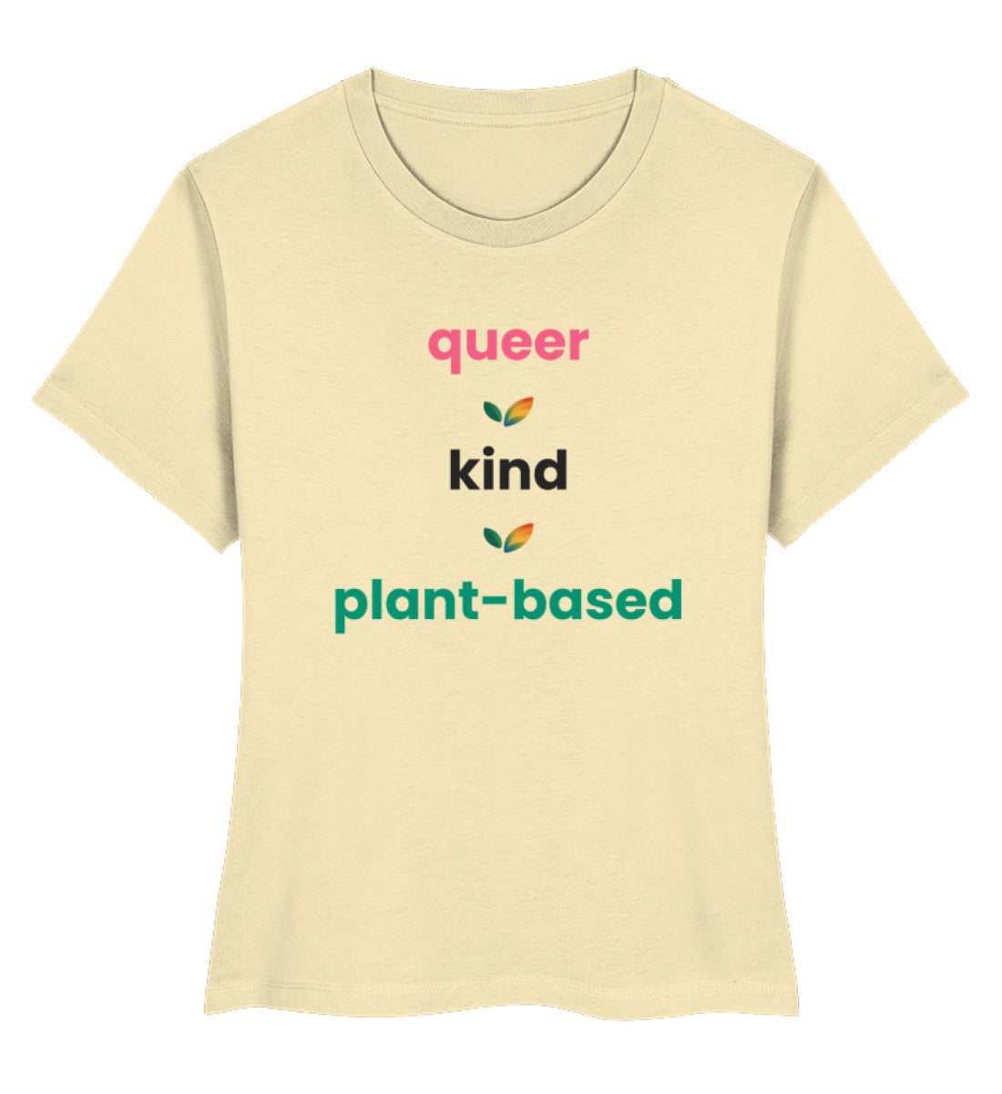 Natural Raw Short-Fit T-Shirt – queer • kind • plant-based - Vegayn