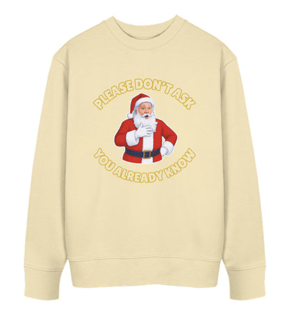 Natural Raw Sweatshirt Christmas – Please don't ask. You already know - Vegayn