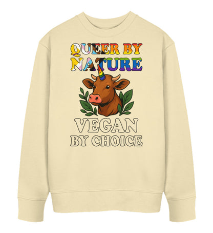 Natural Raw Sweatshirt Cow Queercorn – Queer by nature, Vegan by choice - Vegayn