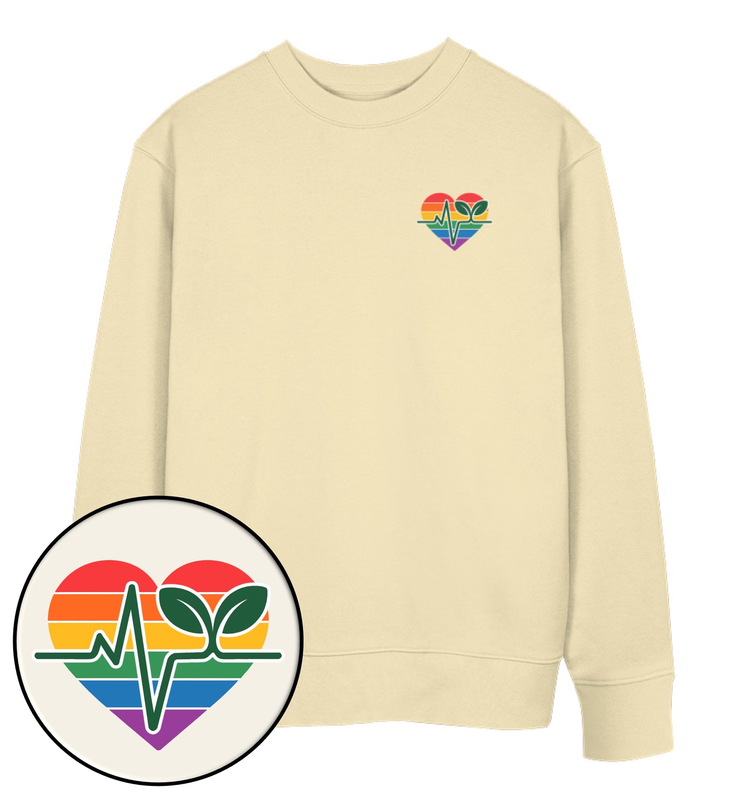 Natural Raw Sweatshirt – Queer-Vegan ECG - Vegayn