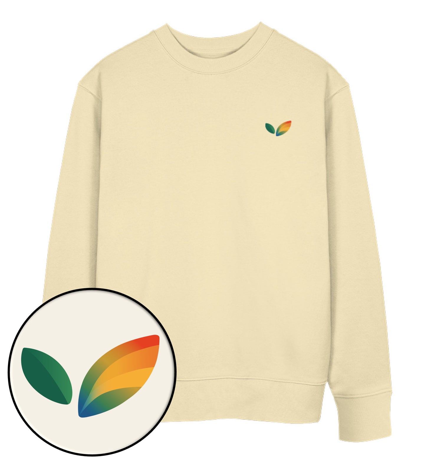 Natural Raw Sweatshirt – Vegayn Queer Little Leaf - Vegayn