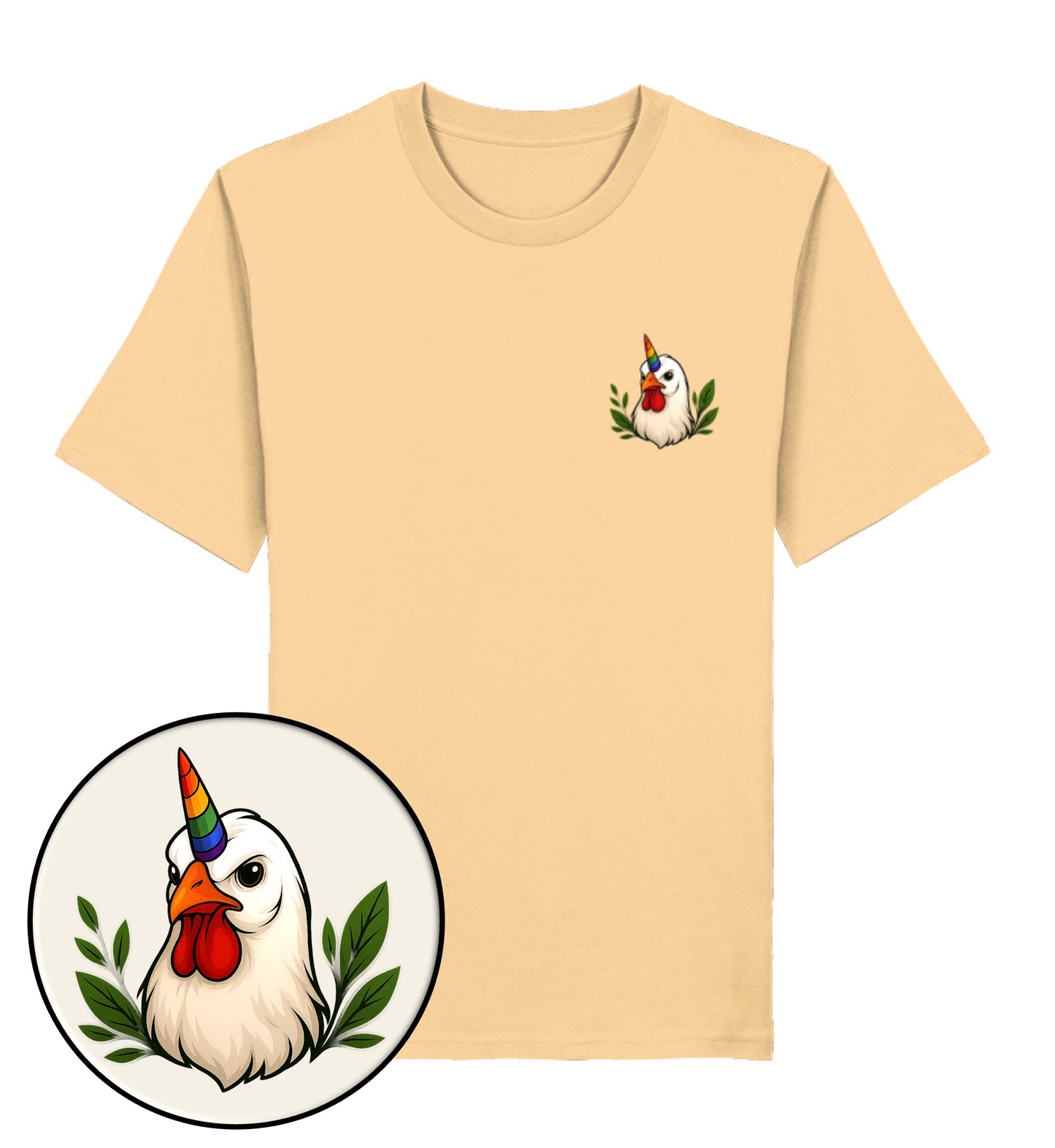 Nispero Classic T-Shirt– Chicken Queercorn - Vegayn