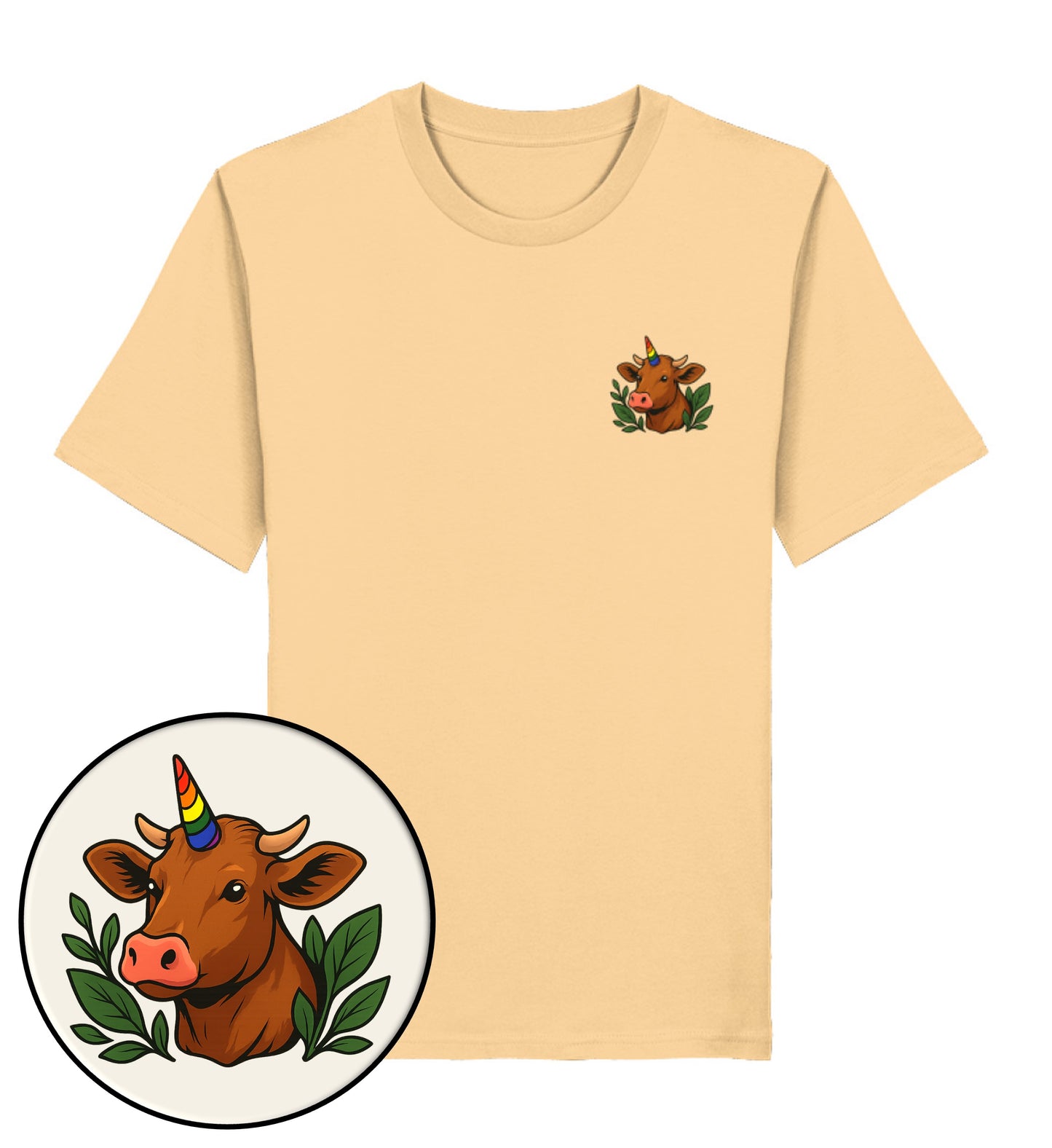 Nispero Classic T-Shirt – Cow Queercorn - Vegayn
